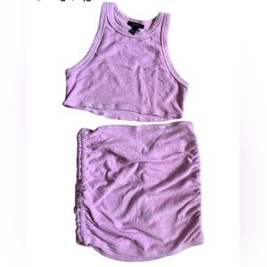 Pink terry two piece